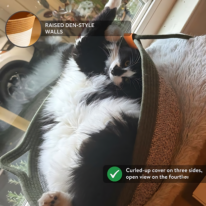 Instinct Basket | Handwoven Natural Rope Territory for Indoor Cats